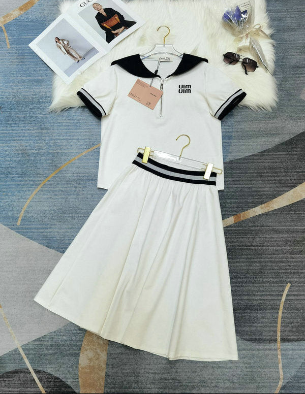 SPORTY PLEATED SKIRT SET