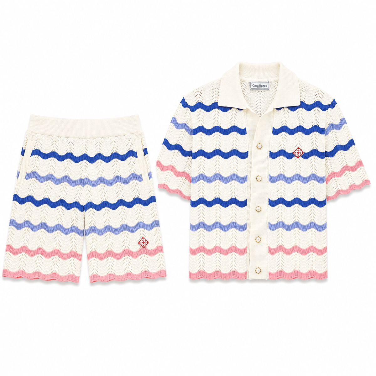 WAVE STRIPE KNIT SET