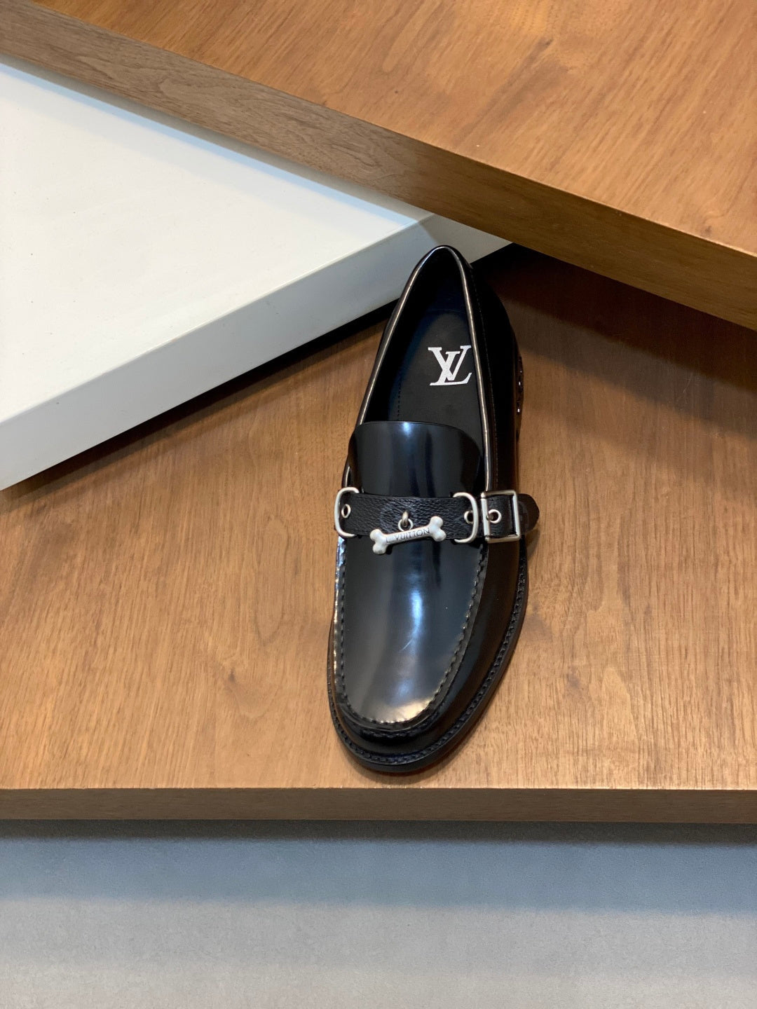 BLACK PATENT LOAFERS