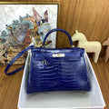 ROYAL BLUE CROCODILE BAG