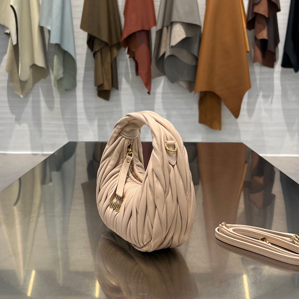 IVORY MATELASSÉ HOBO