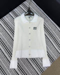 RIBBED KNIT CONTRAST CARDIGAN