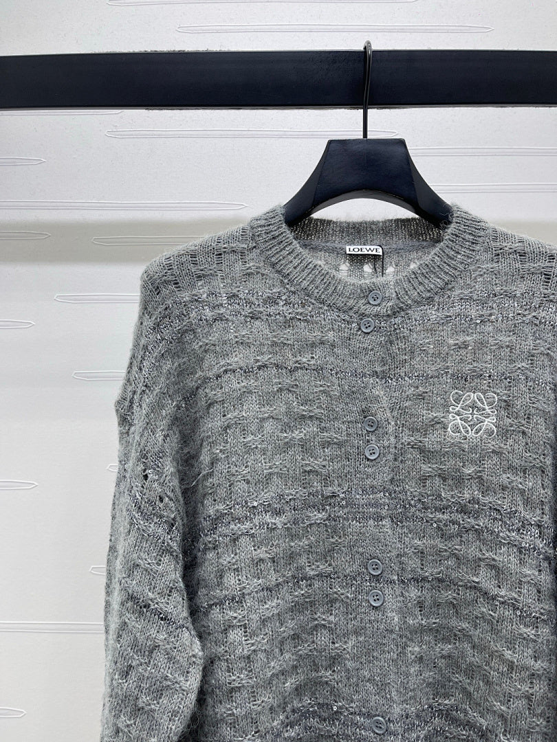 TEXTURED KNIT BUTTON CARDIGAN