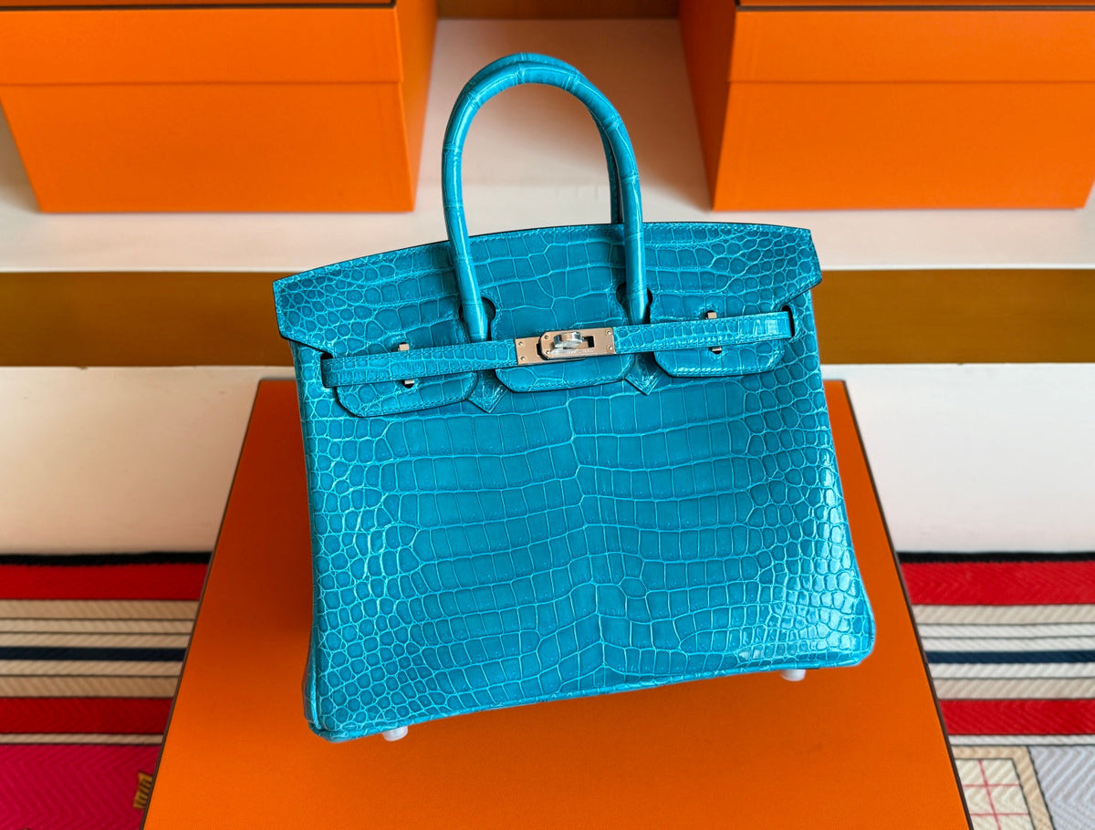 TURQUOISE CROC BIRKIN