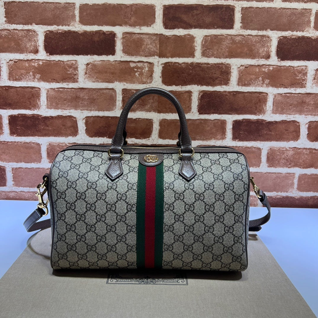 VINTAGE STRIPE CANVAS DUFFLE BAG
