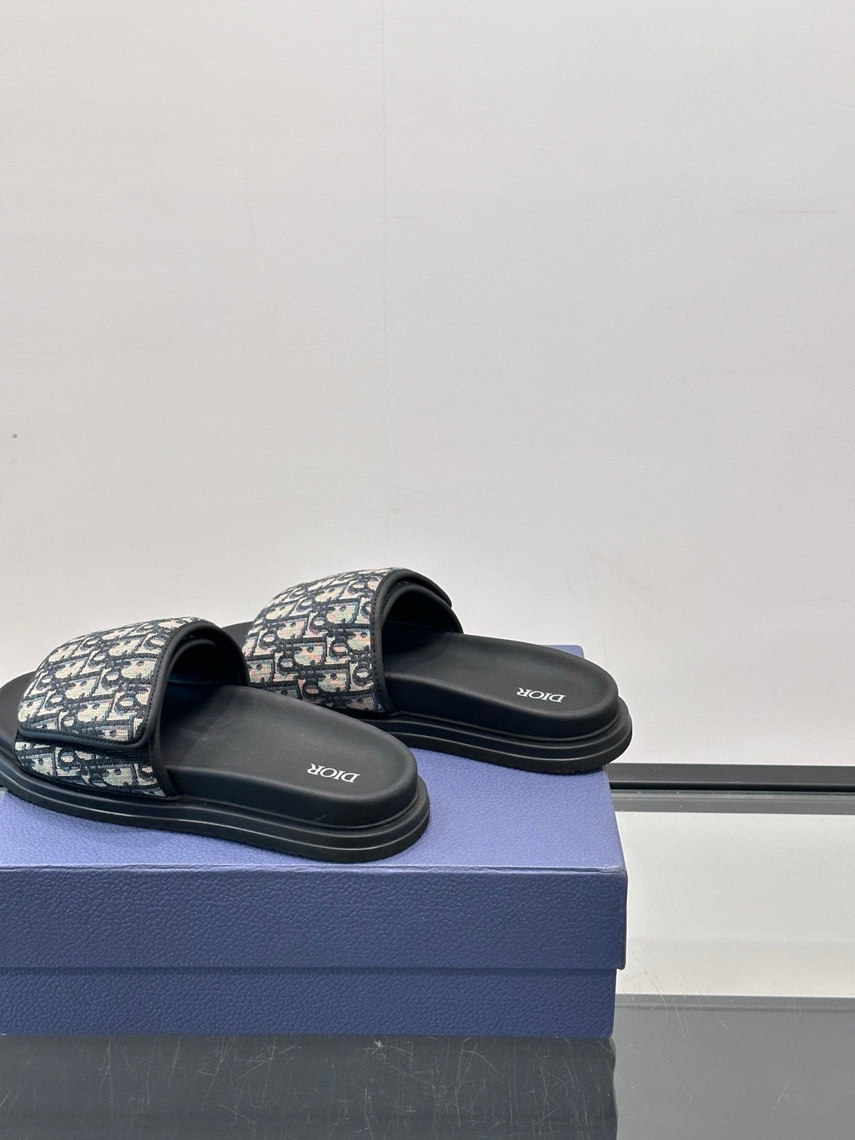 DESIGNER MONOGRAM SLIDE SANDALS