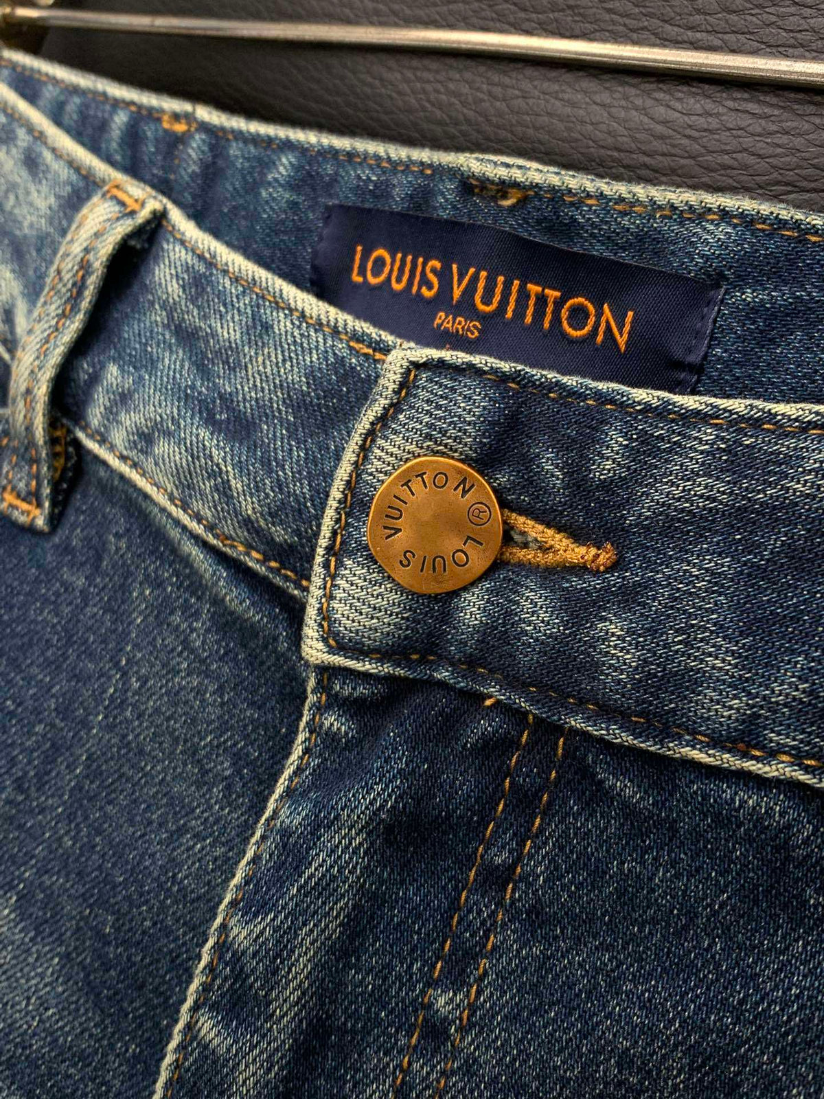 SLIM-FIT FADED DENIM JEANS