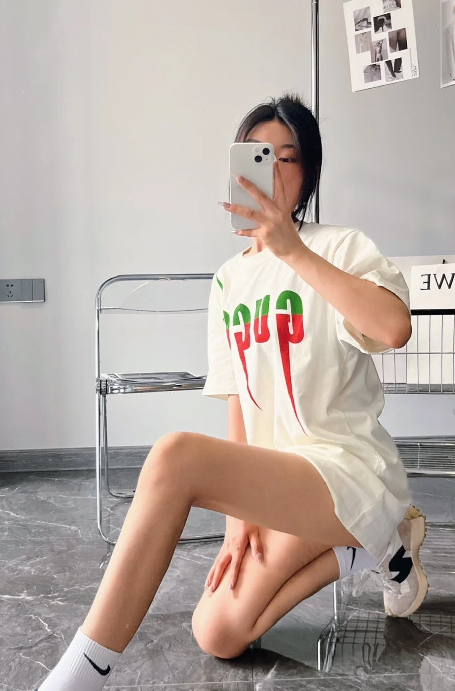 OVERSIZED GRAPHIC PRINT T-SHIRT DRESS