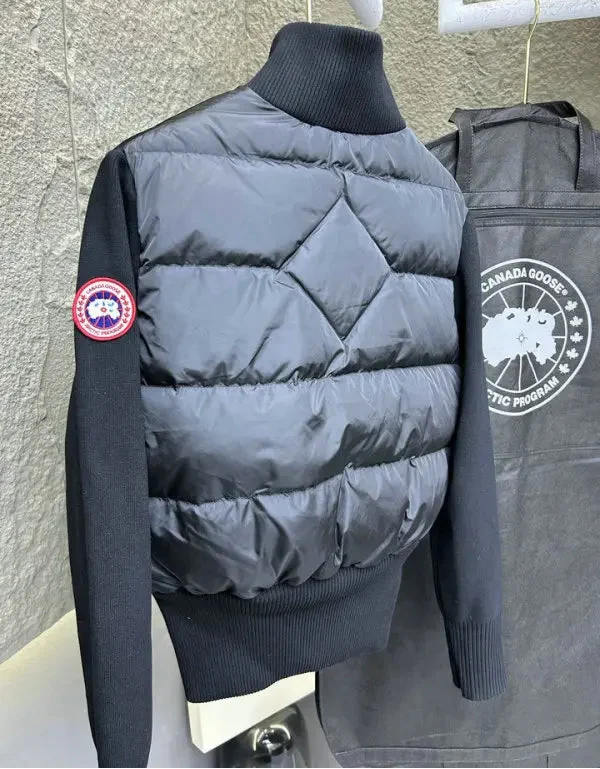 QUILTED PANEL ZIP KNIT JACKET