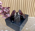 PATENT POINTED-TOE STILETTO PUMPS – DEEP BURGUNDY EDITION