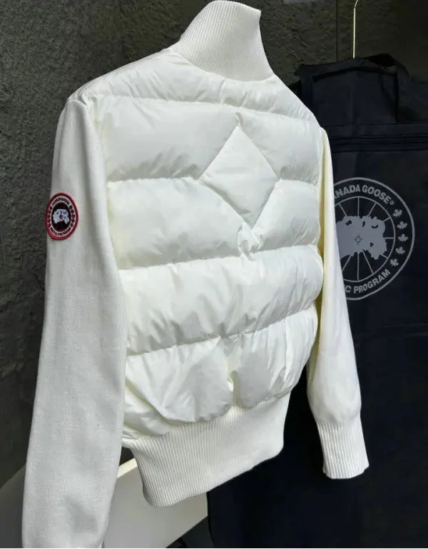QUILTED PANEL ZIP KNIT JACKET