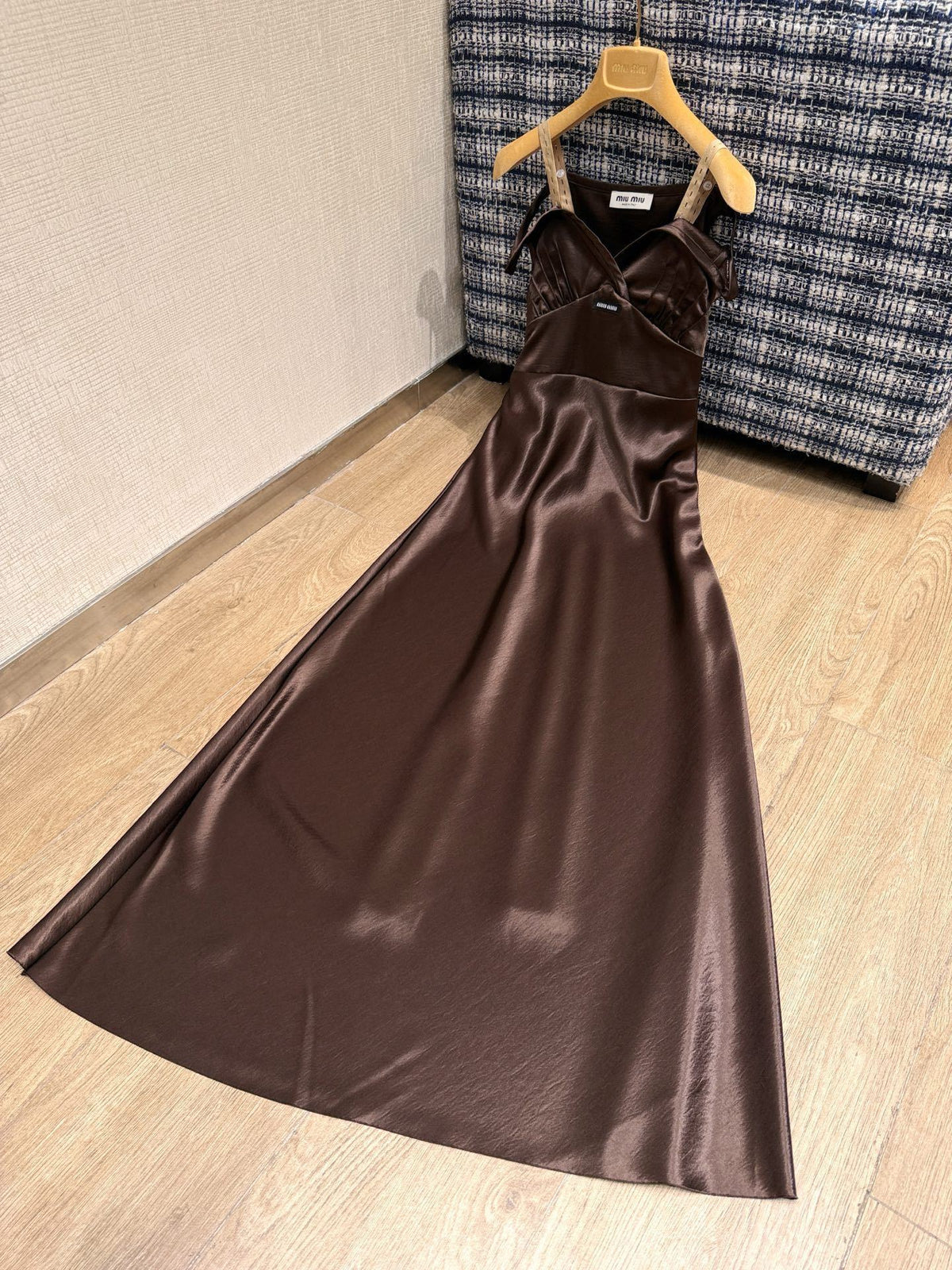 SATIN STRAP MAXI DRESS