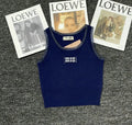 RIBBED LOGO CONTRAST TRIM TANK TOP
