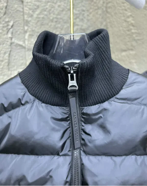 QUILTED PANEL ZIP KNIT JACKET