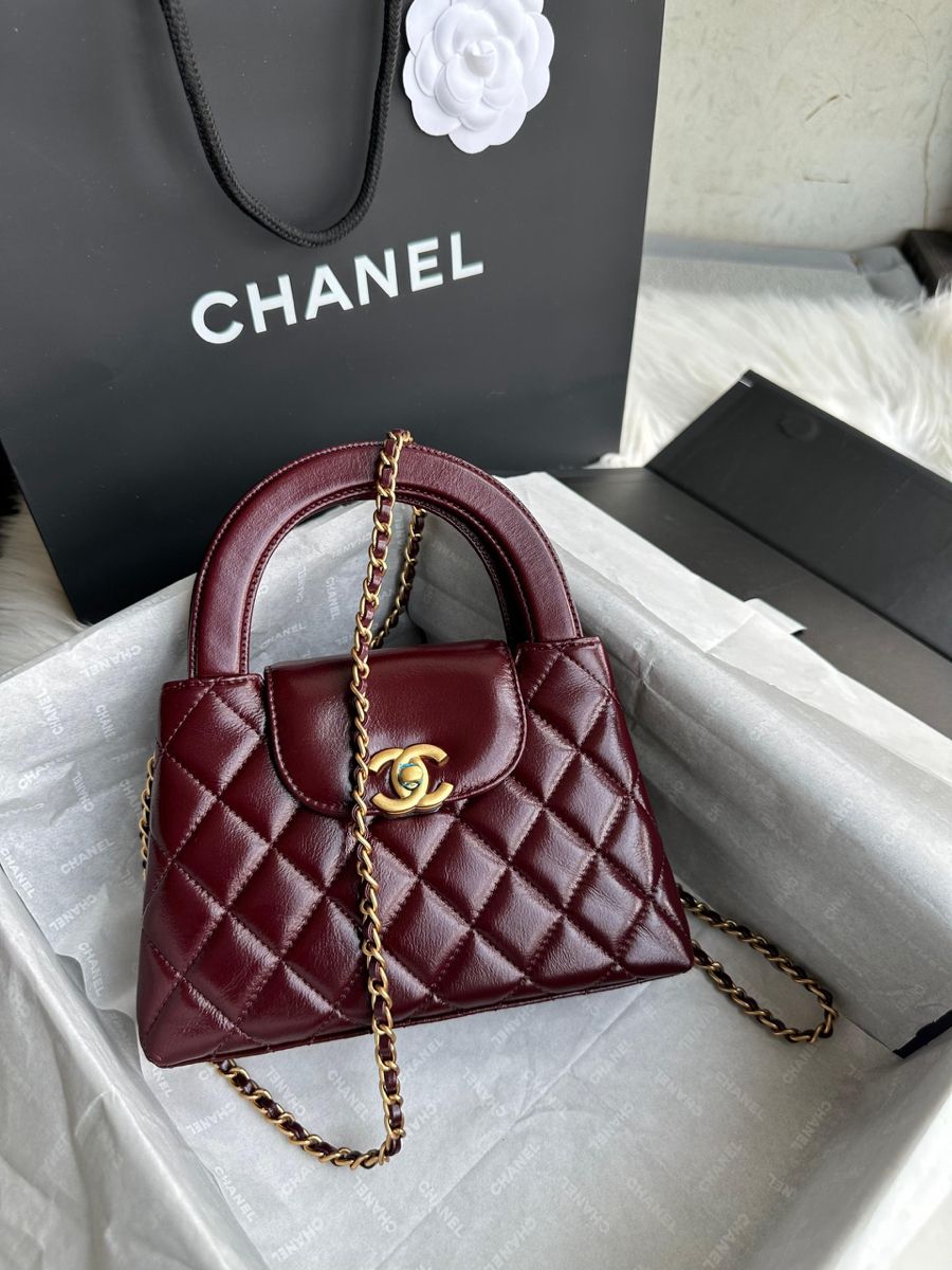 BURGUNDY QUILTED BAG