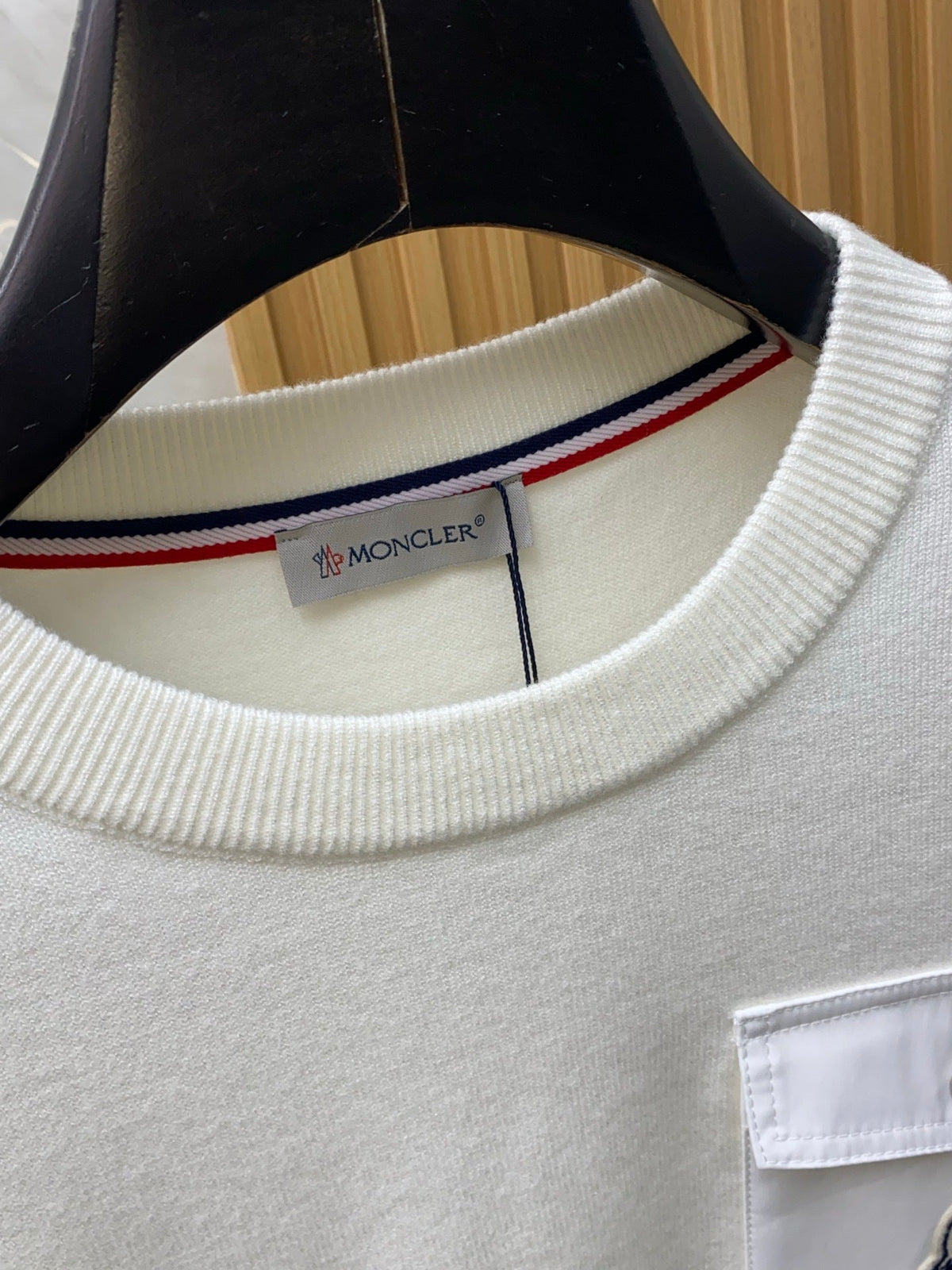 CREW NECK SWEATSHIRT WITH BUTTONED CHEST POCKET