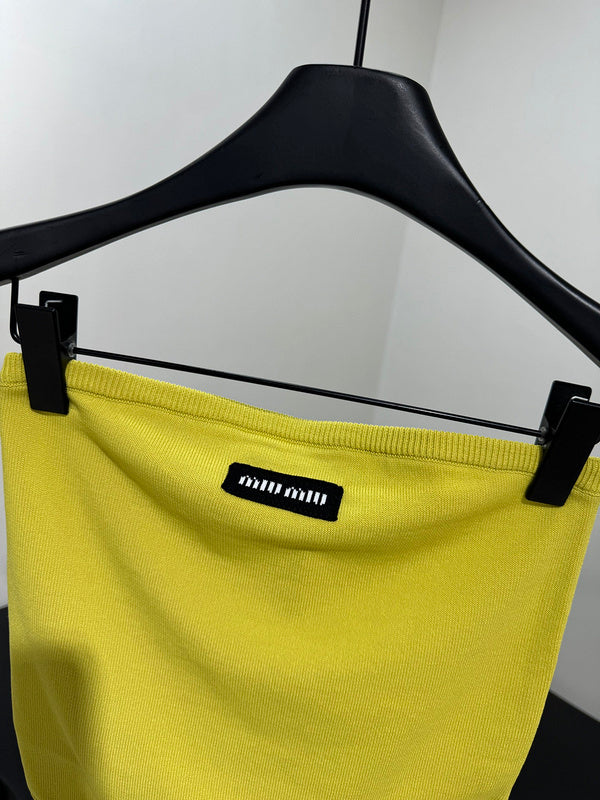 RIBBED KNIT TUBE TOP