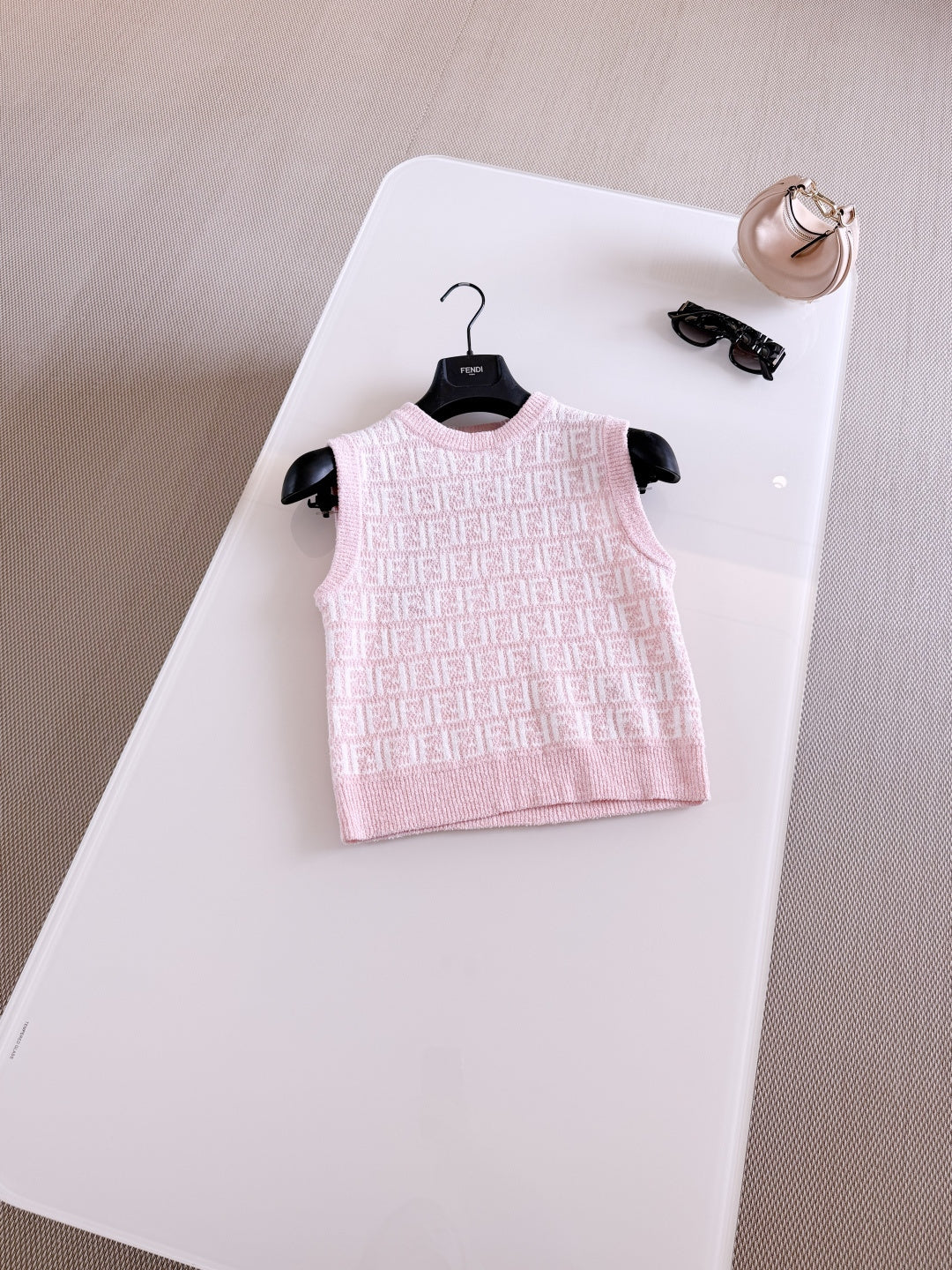 SOFT PINK TEXTURED KNIT SET – TOP & MINI SKIRT