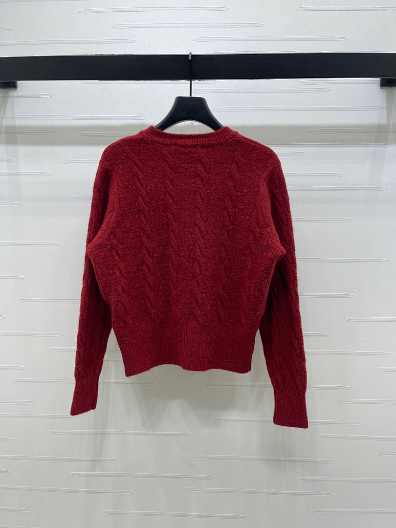PEARL EMBELLISHED KNIT CARDIGAN