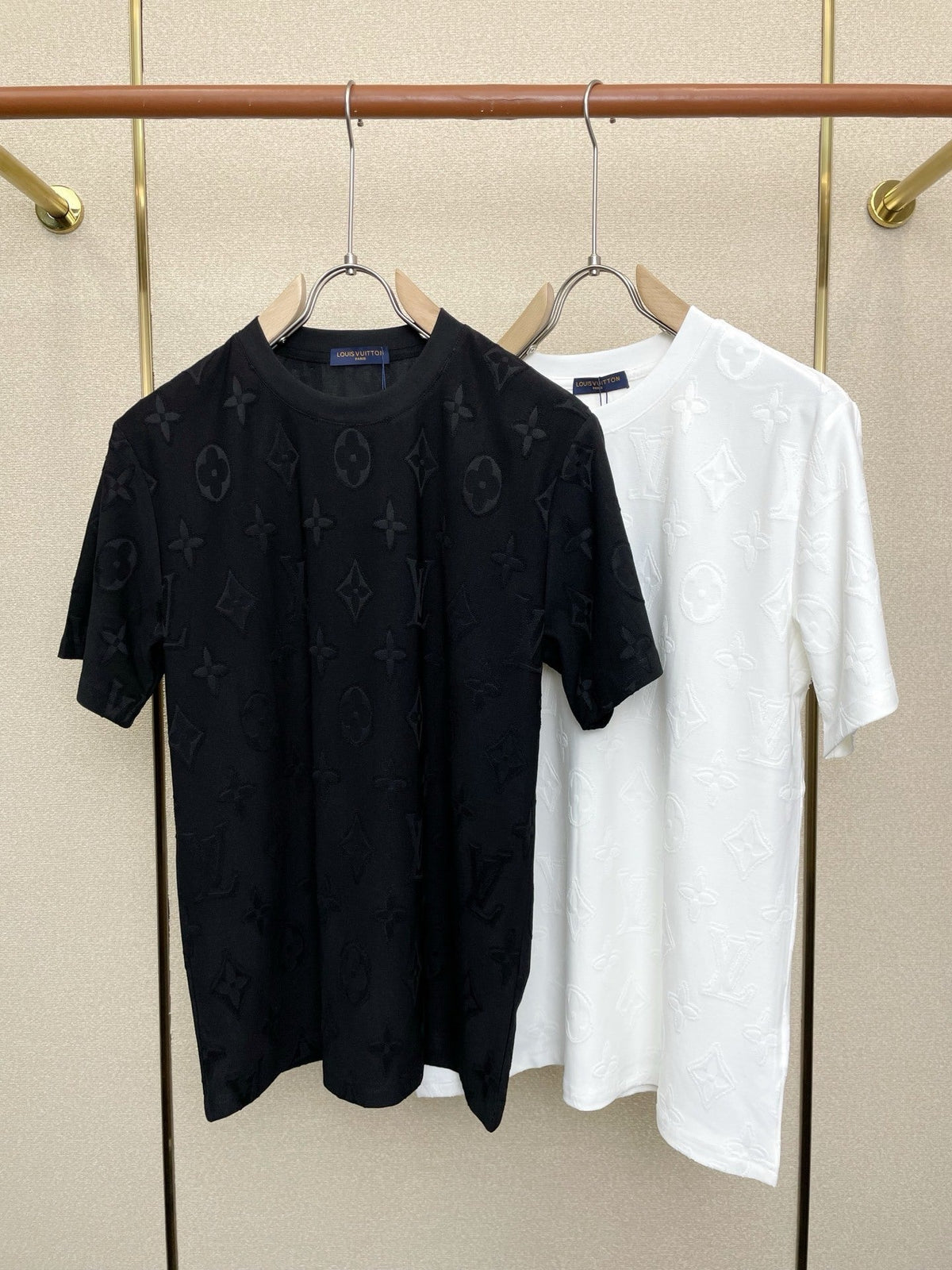 EMBOSSED MONOGRAM COTTON T-SHIRT