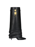 LEATHER KNEE BOOTS