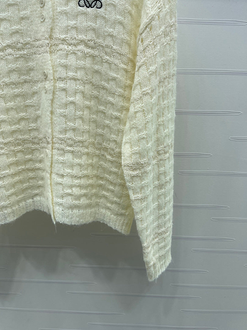 TEXTURED KNIT BUTTON CARDIGAN