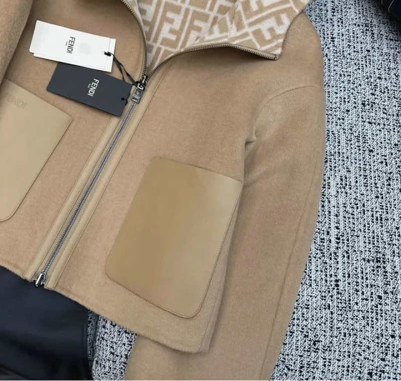 HOODED WOOL BLEND ZIP JACKET