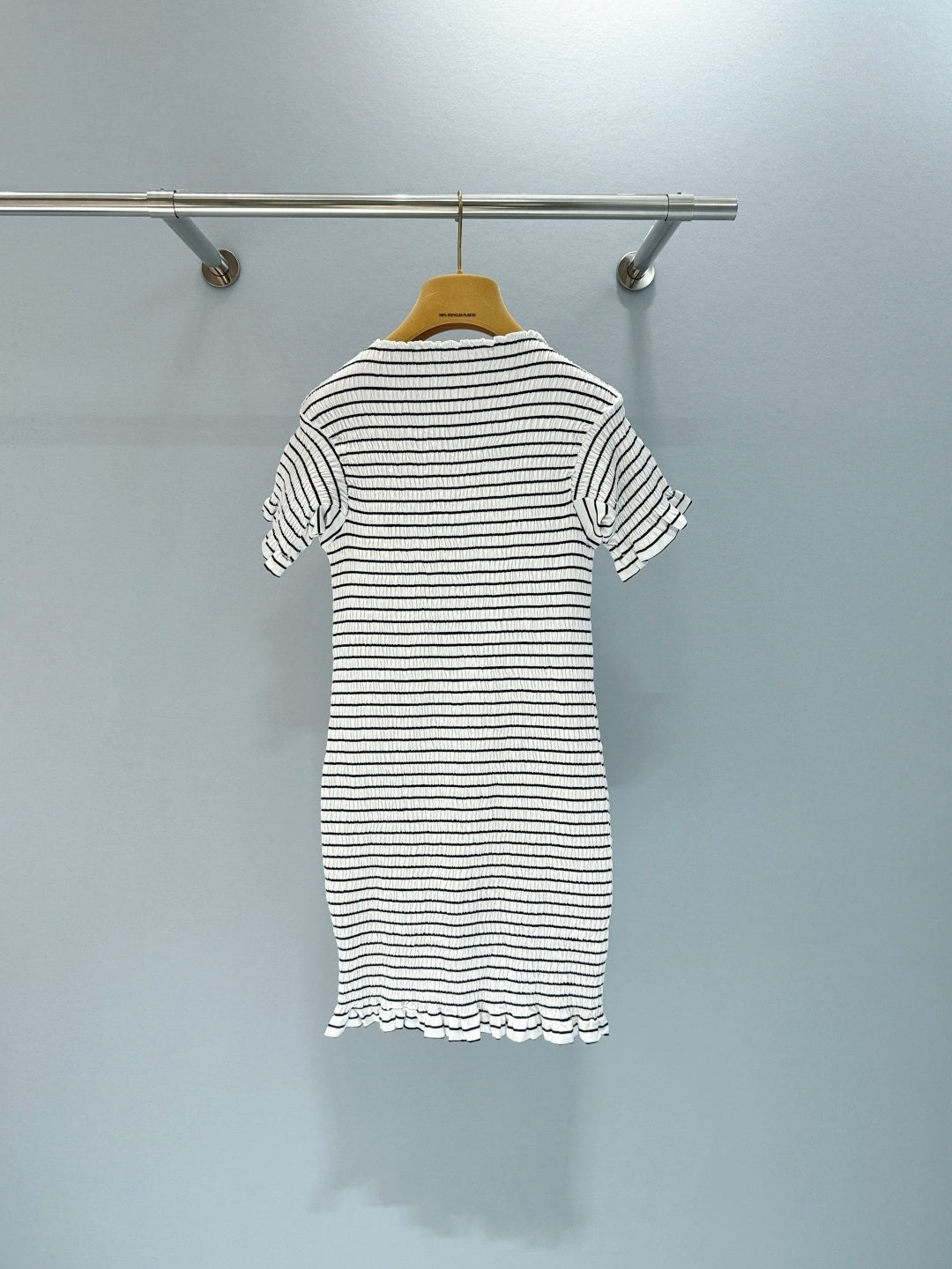 STRIPED RIBBED MINI DRESS