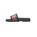 STRIPED SLIDE SANDALS