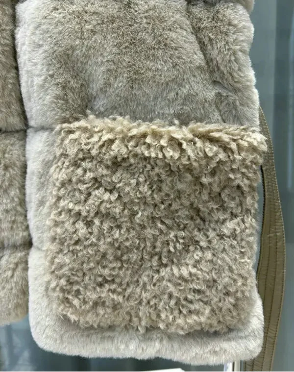 SHERPA BELTED QUILTED VEST