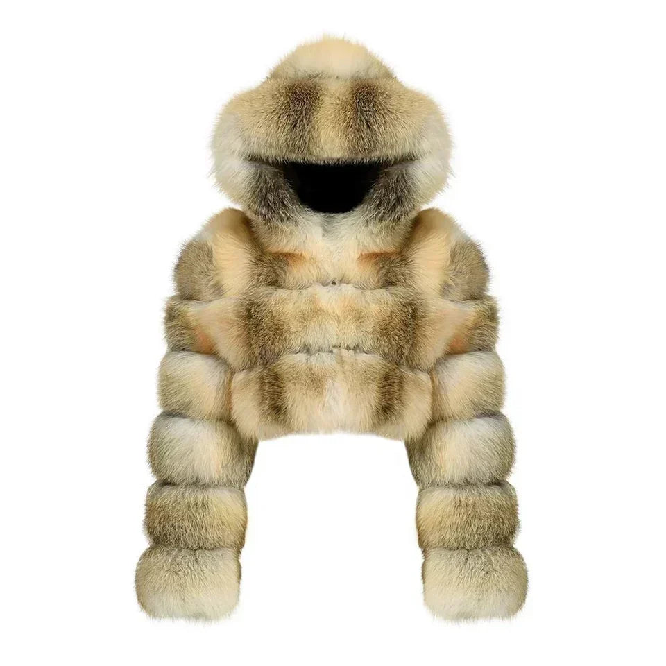 LUXURY FUR HOODED JACKET