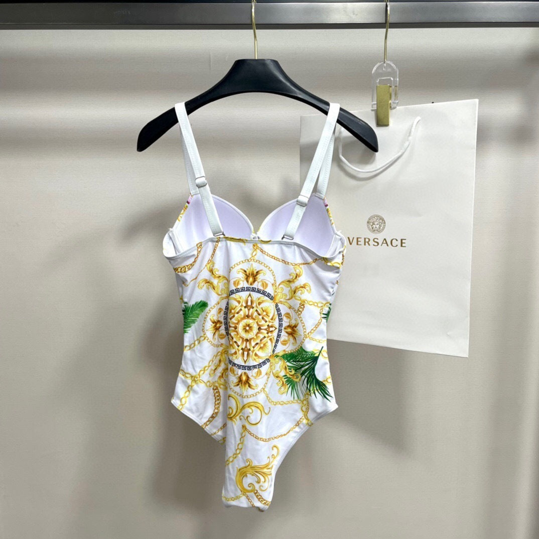 LUXE BAROQUE PRINT ONE-PIECE WITH SARONG