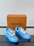 BLUE MONOGRAM LOW-TOP SNEAKERS