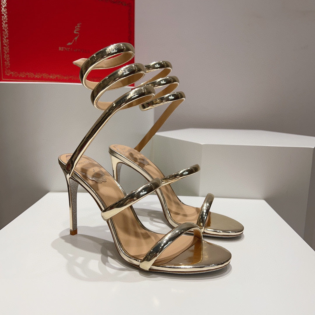 GOLD CHROME HEELS