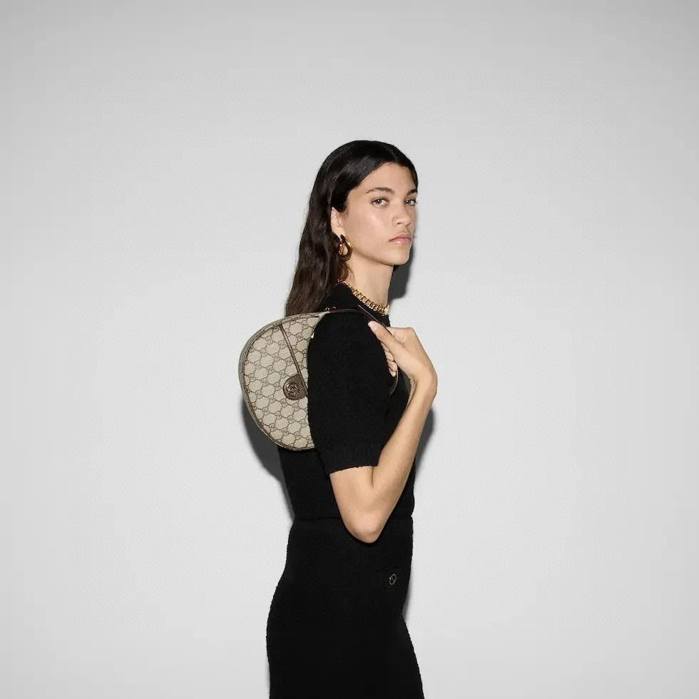 CLASSIC CANVAS HALF-MOON SHOULDER BAG