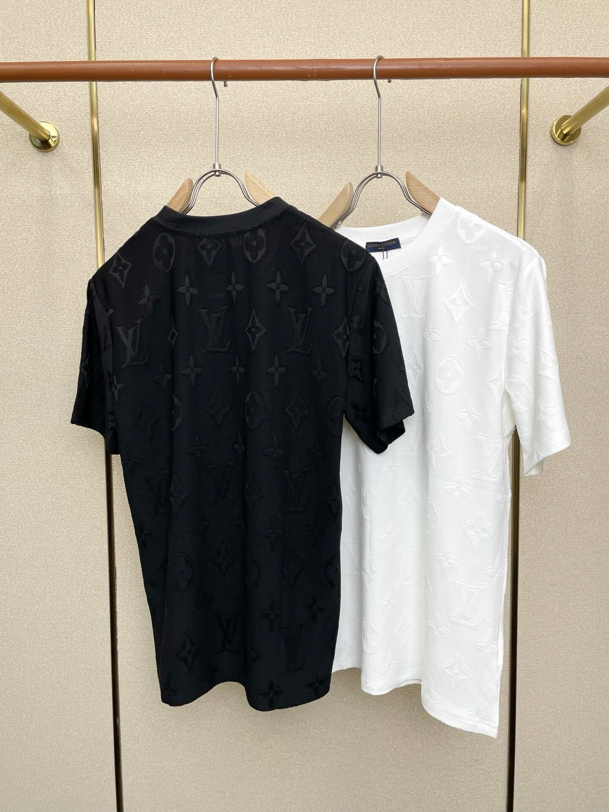 EMBOSSED MONOGRAM COTTON T-SHIRT