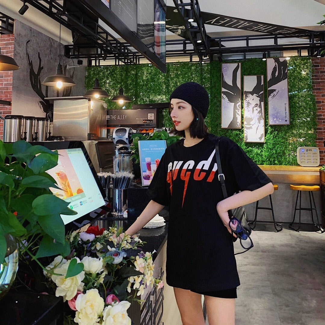 OVERSIZED GRAPHIC PRINT T-SHIRT DRESS