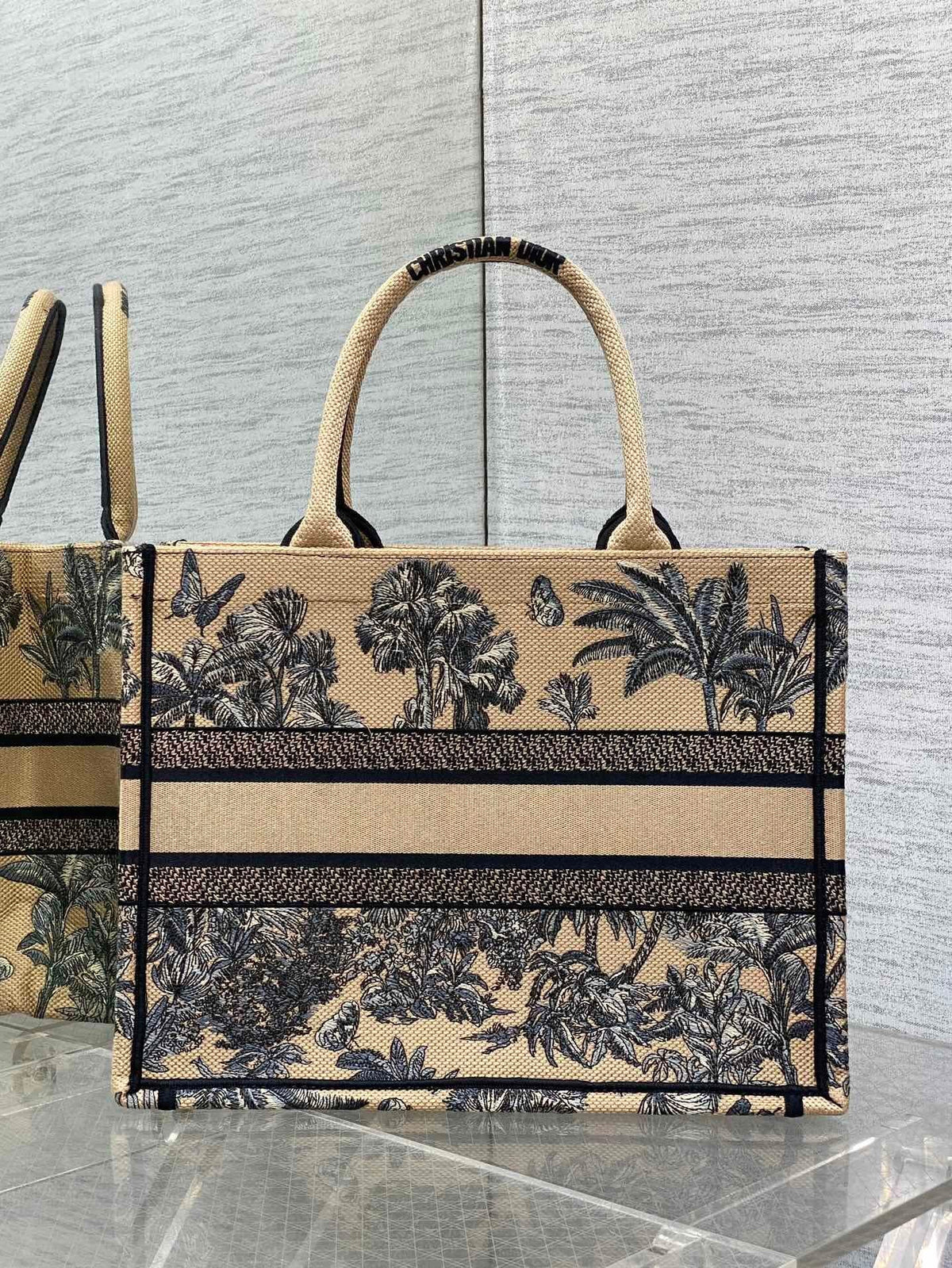 CANVAS TOTE BAG WITH BOTANICAL PRINT