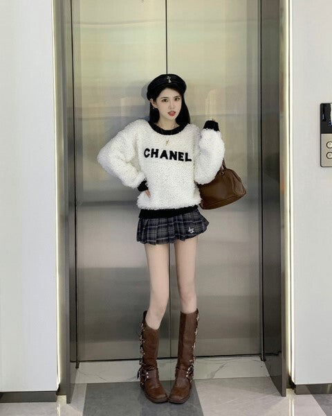 SOFT FUZZY KNIT SWEATER