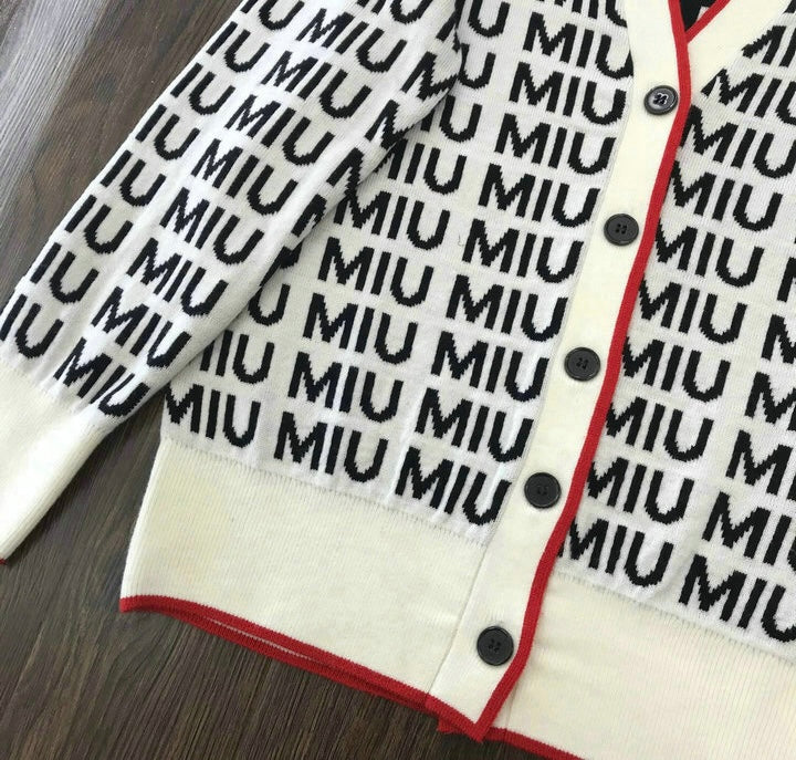 LOGO PRINT KNIT CARDIGAN