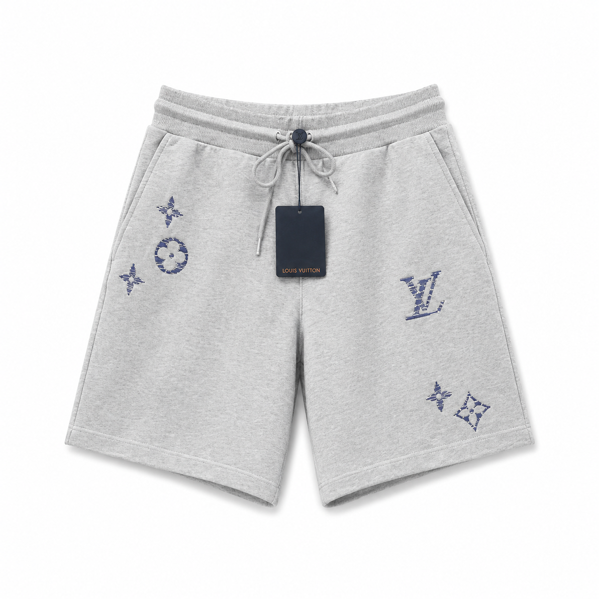 HEATHER GREY GRAPHIC SWEAT SHORTS