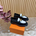 BLACK & WHITE CHUNKY SOLE DESIGNER LOAFERS