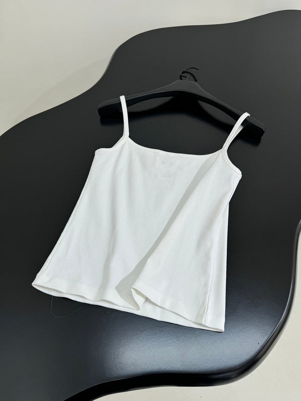 LOGO RIBBED CAMI TOP