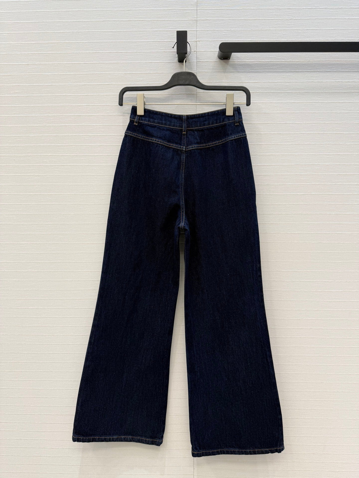 HEART LOGO DETAIL WIDE LEG DENIM JEANS