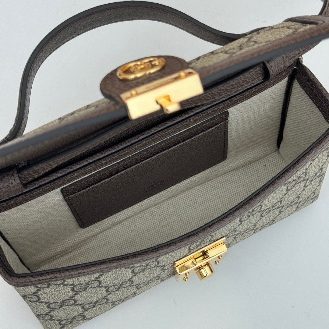 VINTAGE CANVAS TOP-HANDLE CROSSBODY BAG