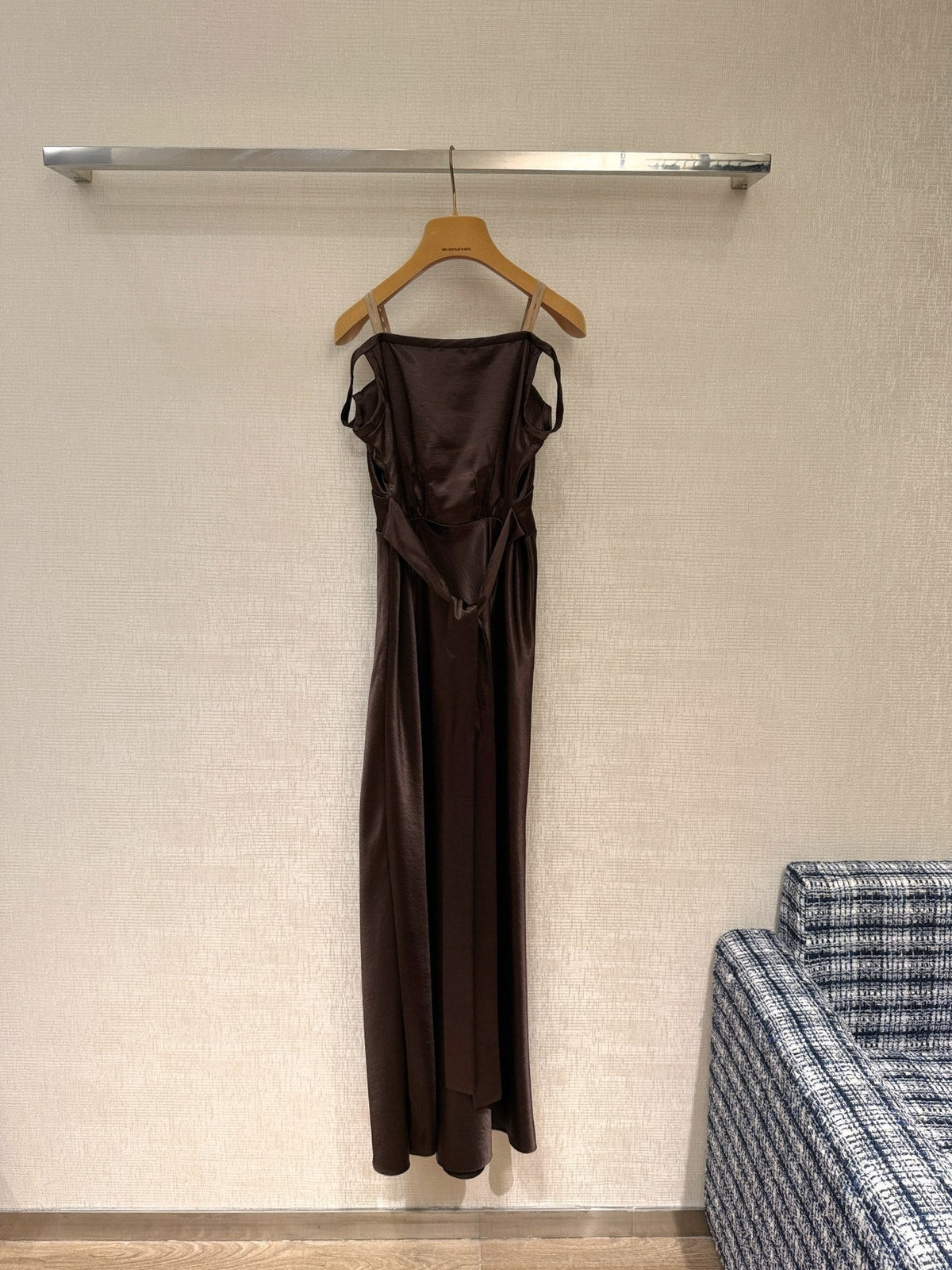 SATIN STRAP MAXI DRESS