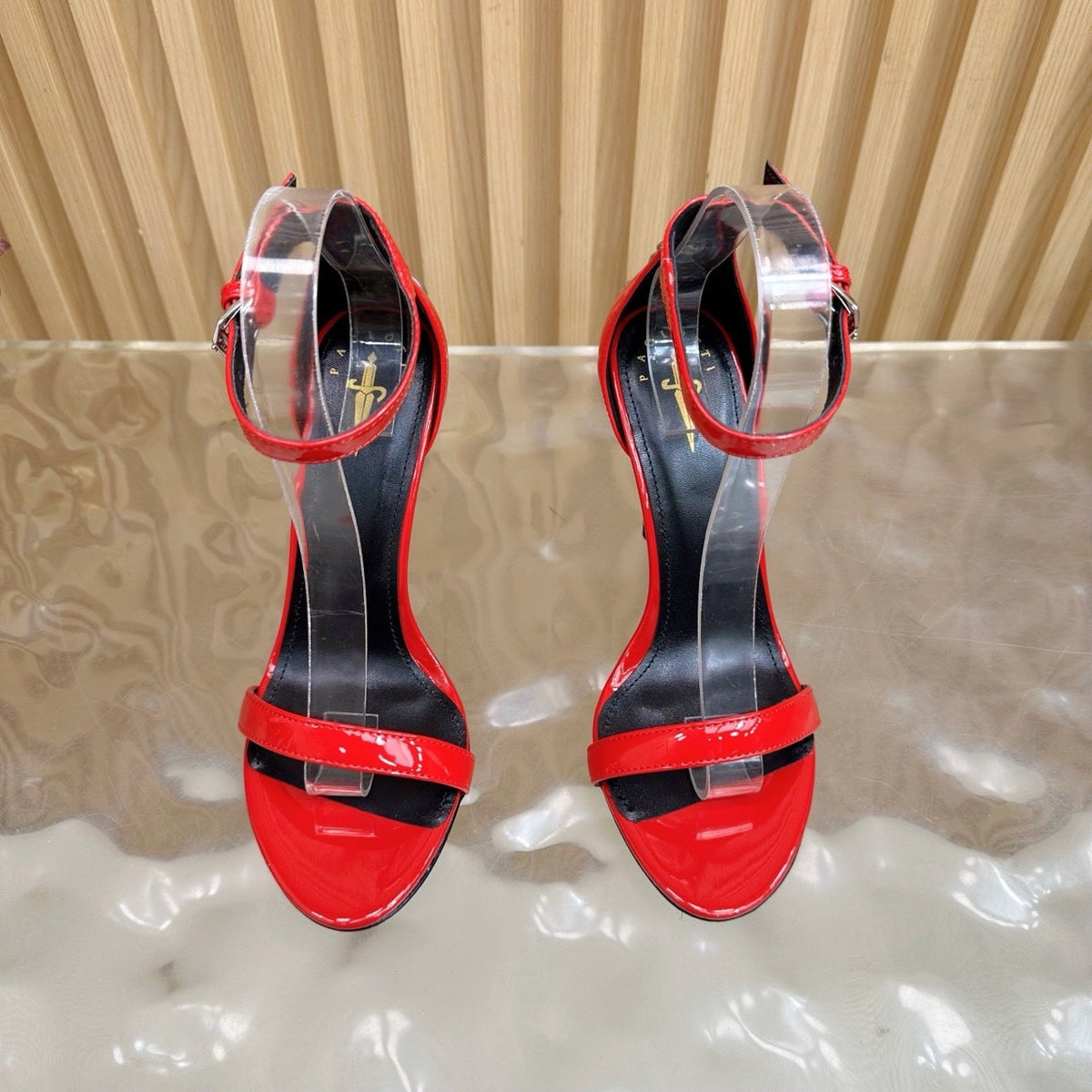 PATENT RED STILETTO SANDALS – GLAM NIGHT EDITION