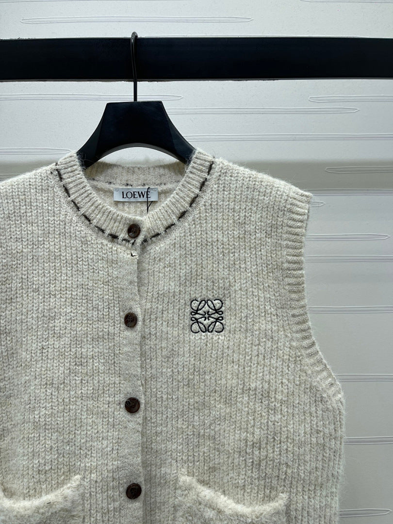 BUTTON FRONT KNIT VEST