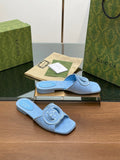 BLUE EMBOSSED LOGO SLIDES