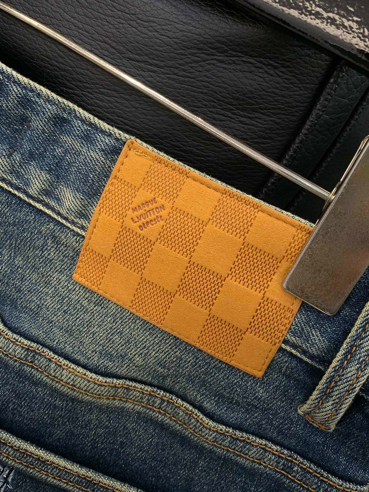 SLIM-FIT FADED DENIM JEANS